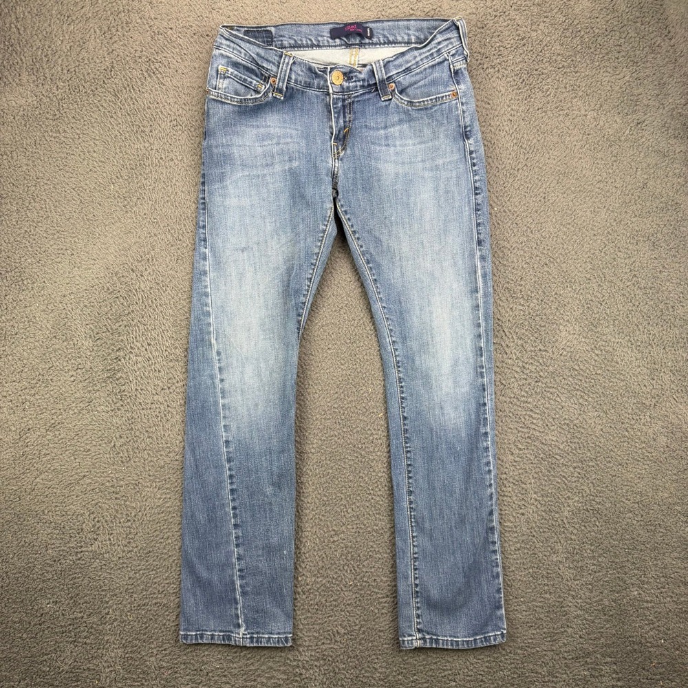 Levis Tilted 504 Jeans Womens 5 Medium Blue Medium Wash Slim Straight Low Rise